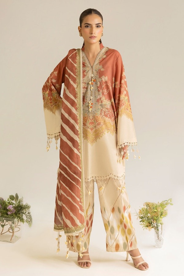 3-Piece-Unstitched-Printed-Lawn Suit-ML-42024